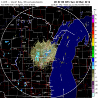 Base Reflectivity image from Green Bay, WI