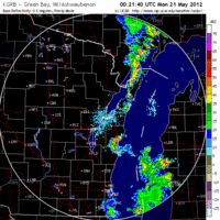 Base Reflectivity image from Green Bay, WI