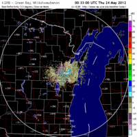 Base Reflectivity image from Green Bay, WI