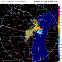 Base Velocity image from Green Bay, WI