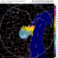 Base Velocity image from Green Bay, WI