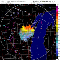 Base Velocity image from Green Bay, WI