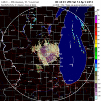 Base Reflectivity image from Milwaukee