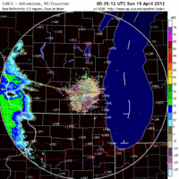 Base Reflectivity image from Milwaukee