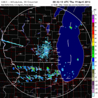 Base Reflectivity image from Milwaukee