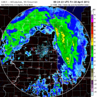 Base Reflectivity image from Milwaukee