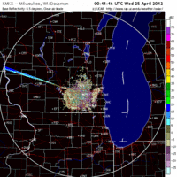 Base Reflectivity image from Milwaukee