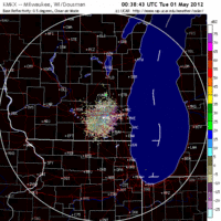 Base Reflectivity image from Milwaukee