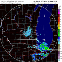 Base Reflectivity image from Milwaukee