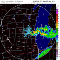 Base Reflectivity image from Milwaukee