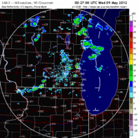 Base Reflectivity image from Milwaukee