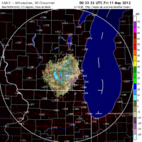 Base Reflectivity image from Milwaukee