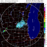 Base Reflectivity image from Milwaukee