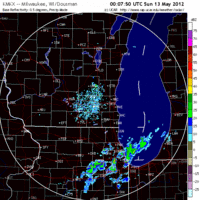 Base Reflectivity image from Milwaukee