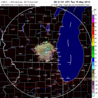 Base Reflectivity image from Milwaukee