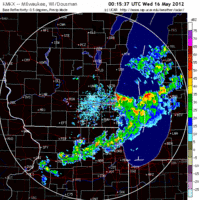 Base Reflectivity image from Milwaukee