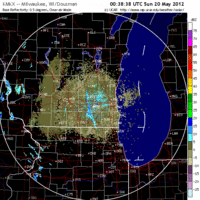 Base Reflectivity image from Milwaukee