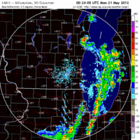 Base Reflectivity image from Milwaukee