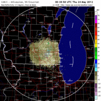 Base Reflectivity image from Milwaukee