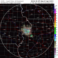 base reflectivity image from davenport, ia