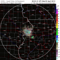 base reflectivity image from davenport, ia