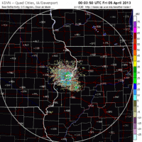 base reflectivity image from davenport, ia