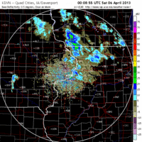 base reflectivity image from davenport, ia