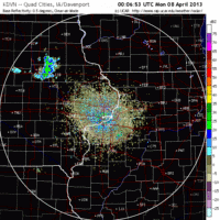 base reflectivity image from davenport, ia