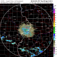 base reflectivity image from davenport, ia