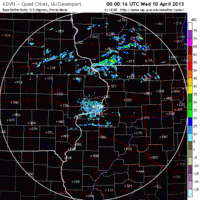 base reflectivity image from davenport, ia