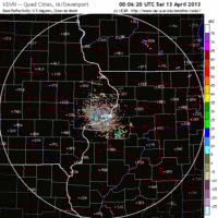 base reflectivity image from davenport, ia