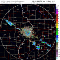 base reflectivity image from davenport, ia