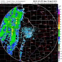 base reflectivity image from davenport, ia