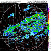 base reflectivity image from davenport, ia