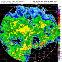 base reflectivity image from davenport, ia