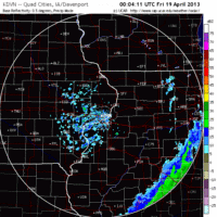 base reflectivity image from davenport, ia