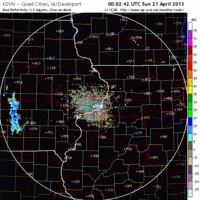 base reflectivity image from davenport, ia