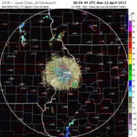 base reflectivity image from davenport, ia