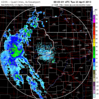 base reflectivity image from davenport, ia