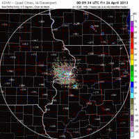 base reflectivity image from davenport, ia