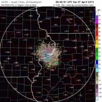 base reflectivity image from davenport, ia