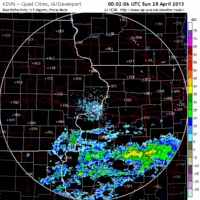 base reflectivity image from davenport, ia