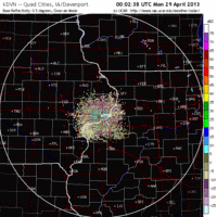 base reflectivity image from davenport, ia