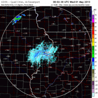 base reflectivity image from davenport, ia