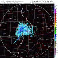 base reflectivity image from davenport, ia