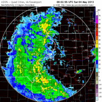base reflectivity image from davenport, ia