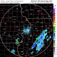 base reflectivity image from davenport, ia