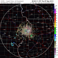 base reflectivity image from davenport, ia