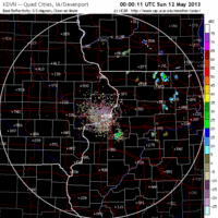 base reflectivity image from davenport, ia