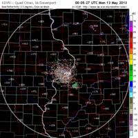 base reflectivity image from davenport, ia